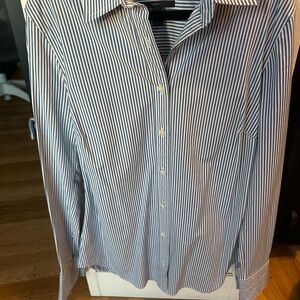 J. Crew Blue and White Button Down Shirt